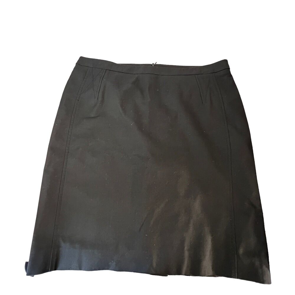 Peserico Made In Italy Womens Black Cotton Blend Skirt Size 48